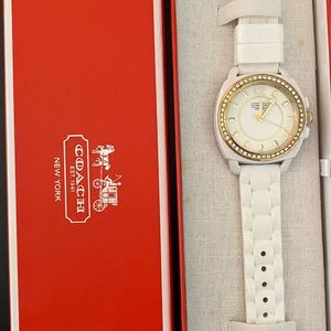 Coach Boyfriend White Watch